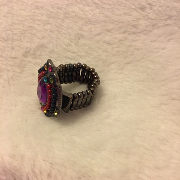 Colorful adjustable ring - Picture 2 of 2